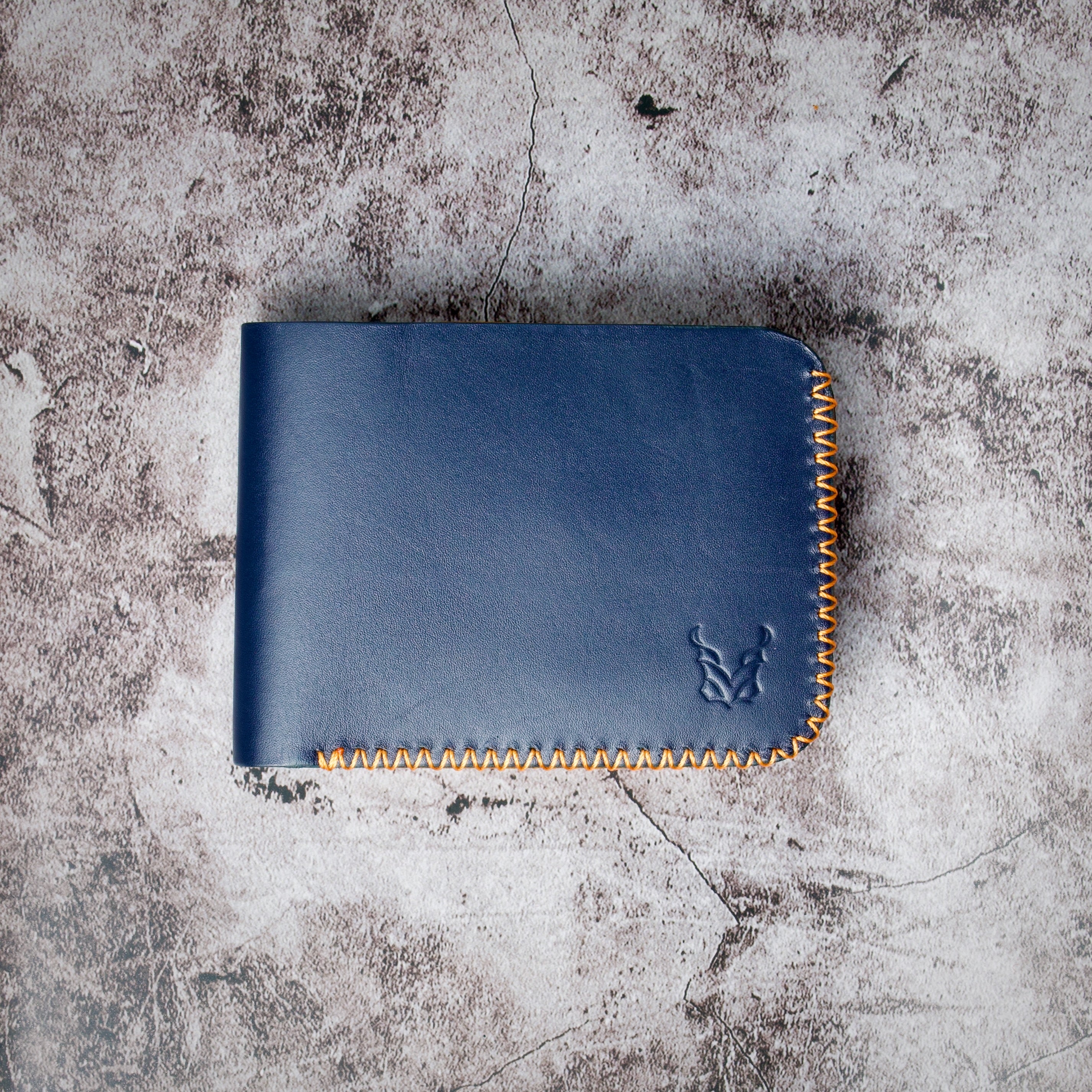 Cross Stitched Classic Slim Bi-Fold Wallet | Hunza Edge