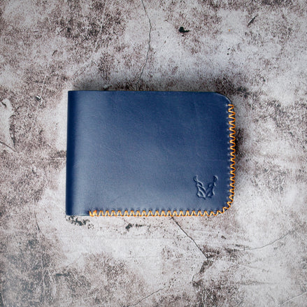 Cross Stitched Classic Slim Bi-Fold Wallet | Hunza Edge