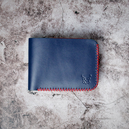 Cross Stitched Classic Slim Bi-Fold Wallet | Hunza Edge