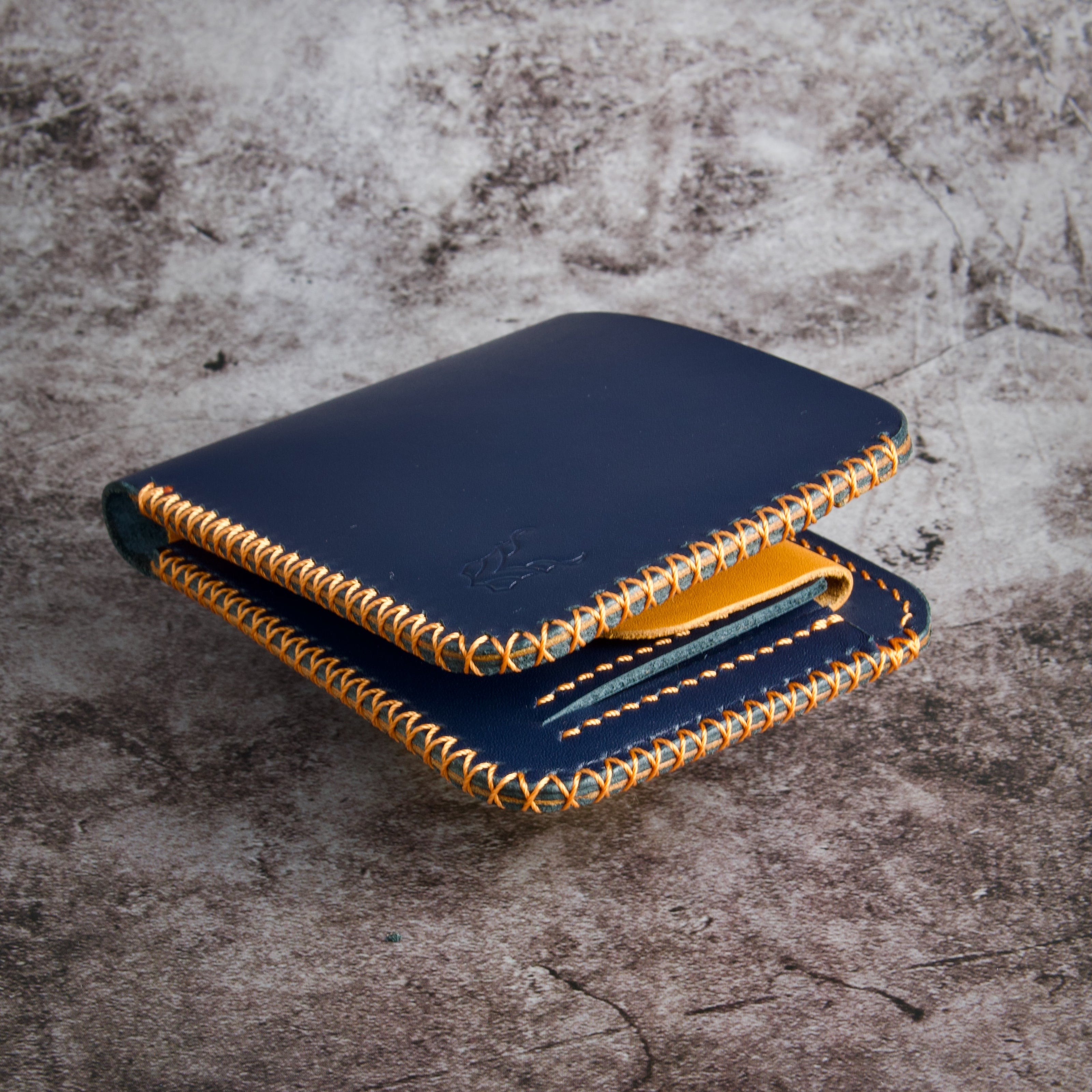 Cross Stitched Classic Slim Bi-Fold Wallet | Hunza Edge