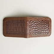 Croc-Embossed Classic Bi-Fold Wallet | Indus Sultan