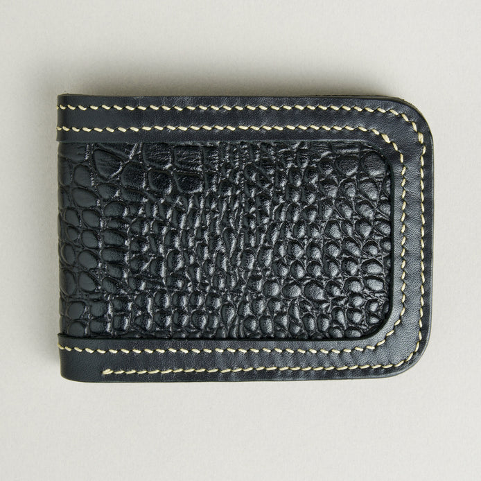 Croc-Embossed Classic Bifold Wallet | Indus Sultan