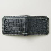 Croc-Embossed Classic Bi-Fold Wallet | Indus Sultan