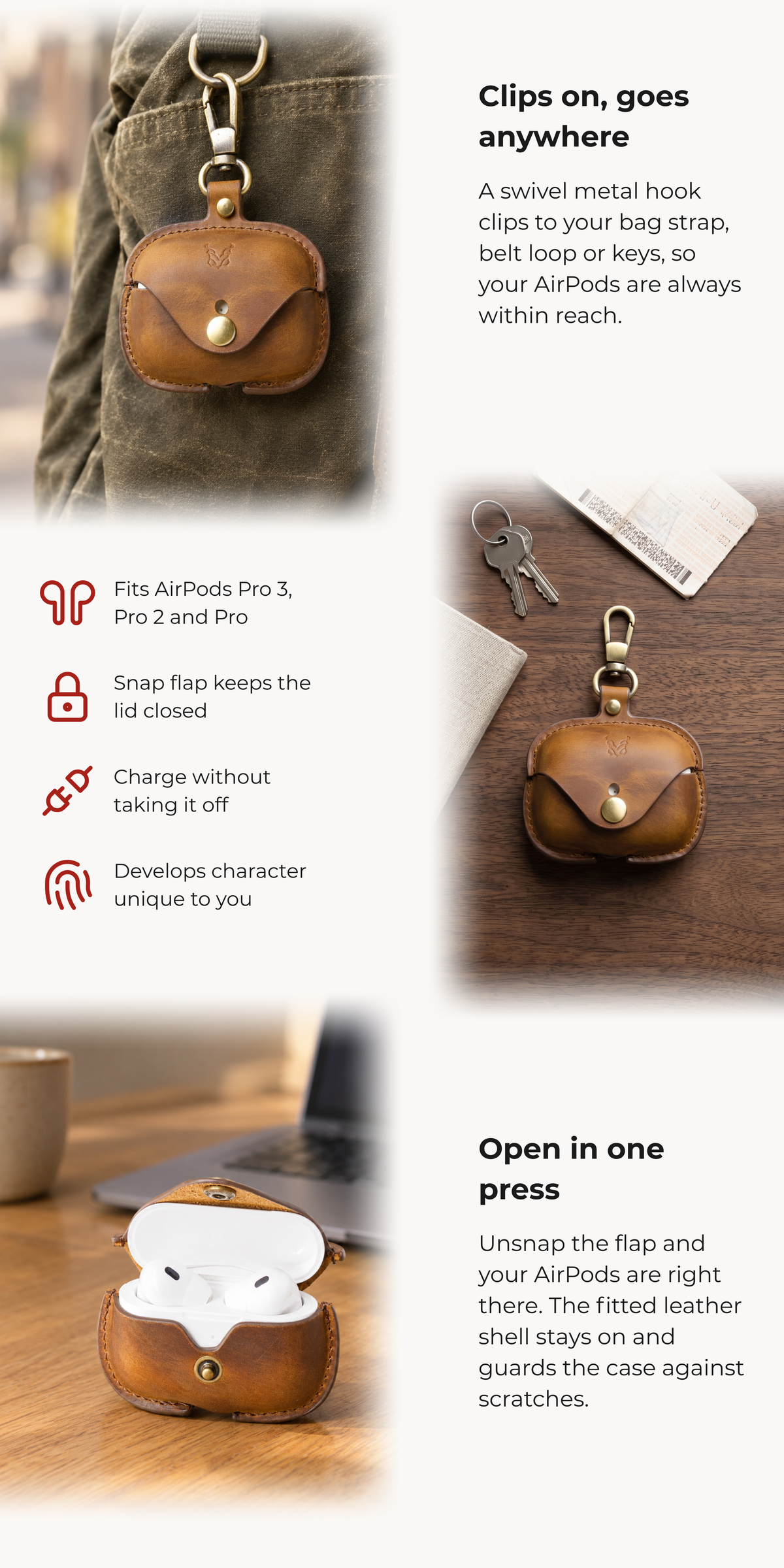 Leather Case for AirPods Pro 3 | Ghizer Sonar