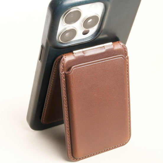 Leather MagSafe Wallet with Stand | Mag Lift