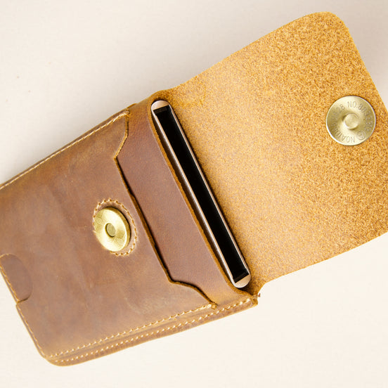 Pop-Up Leather Mini Wallet – Vintage Finish | Passu Rise