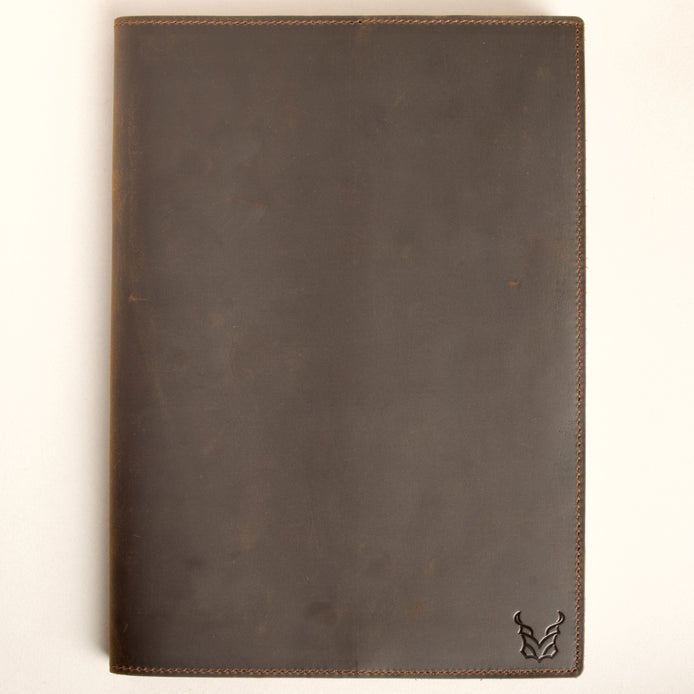Refillable B5 Leather Notebook with Pen Loop | Burzil Jotter