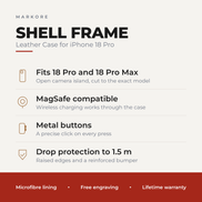 iPhone 18 Pro Leather Case | Shell Frame