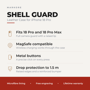 iPhone 18 Pro Leather Case | Shell Guard